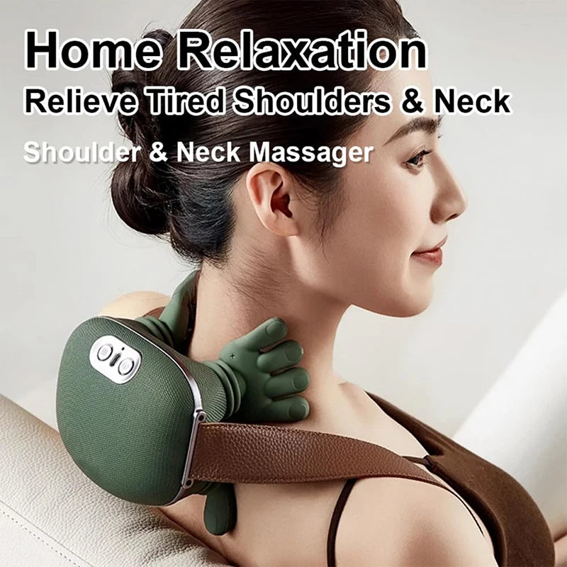 Bionic Neck & Shoulder Kneading Massager – 3-Level Heat