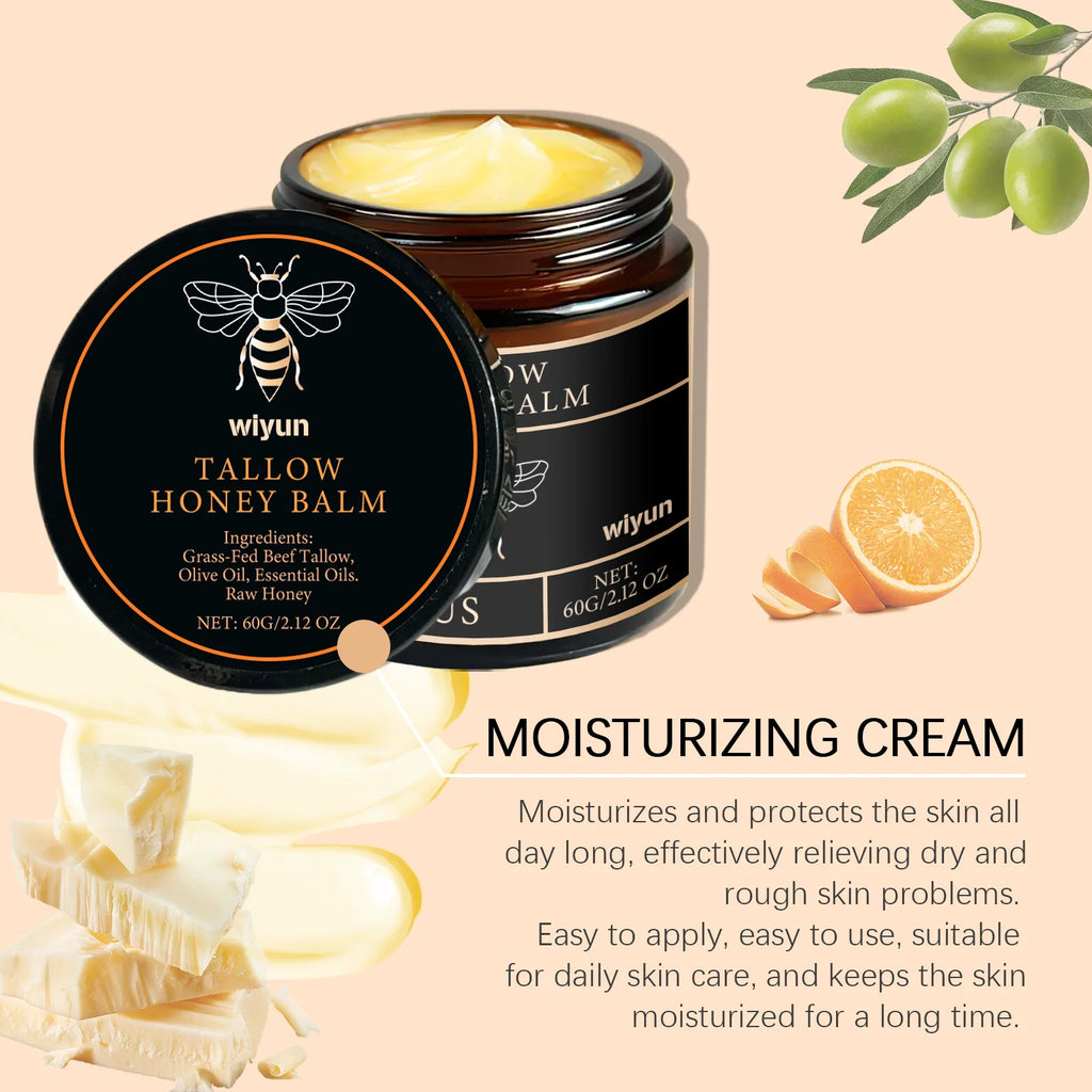 Tallow Honey Glow Cream – Deep Hydration & Skin Firming