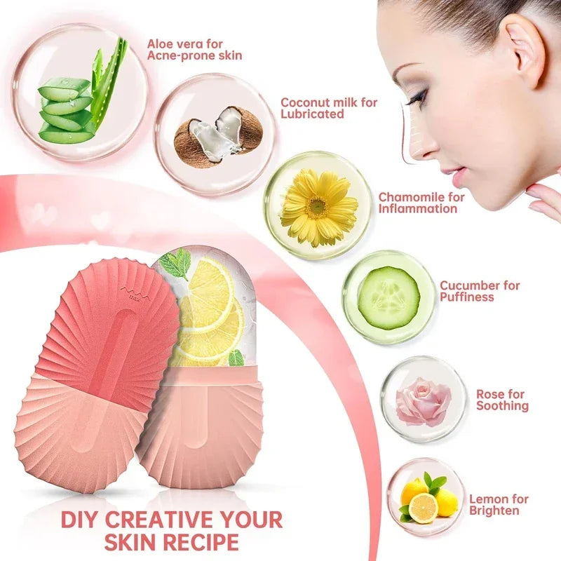 Silicone Ice Face Roller – Puffiness Relief & Pore Tightening