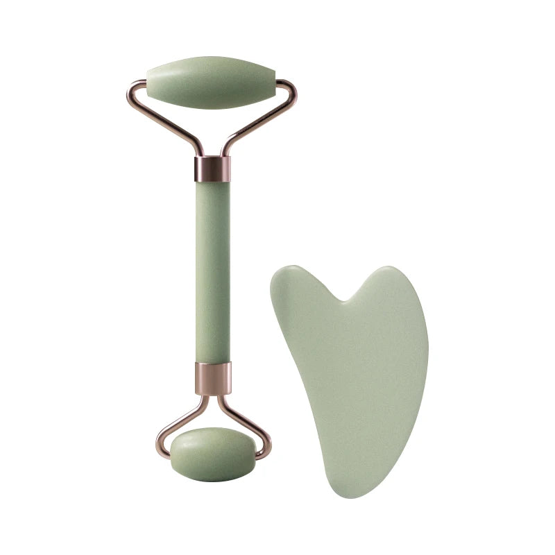Face & Neck Resin Roller Gua Sha Set – Lymphatic Drainage Massage