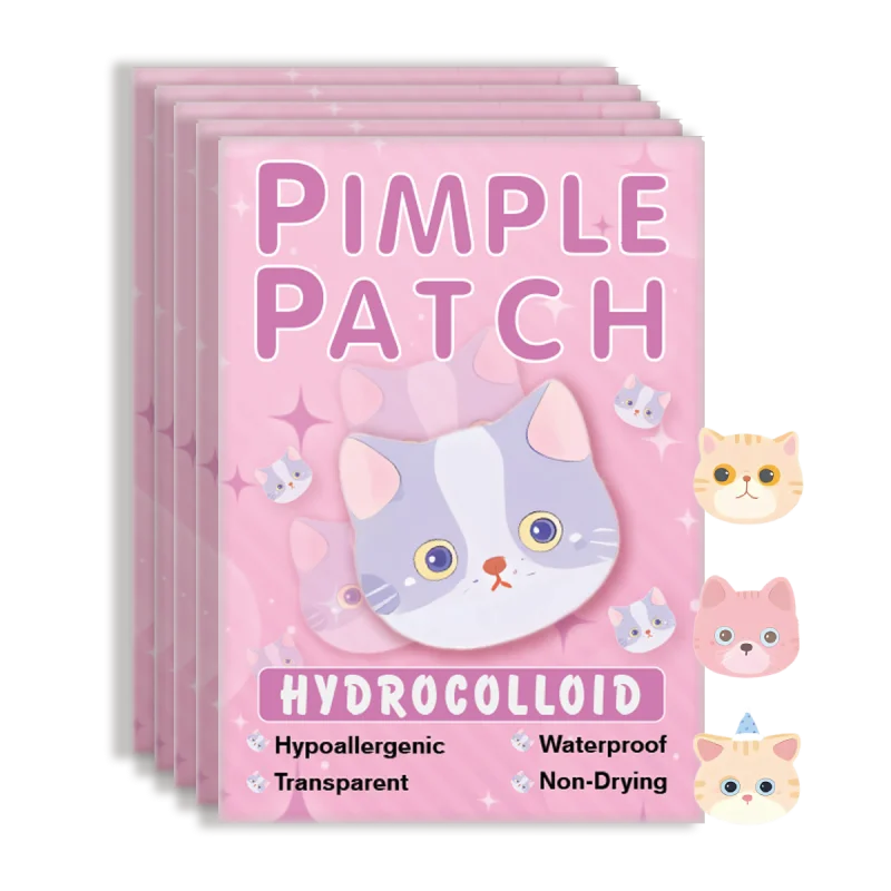 600pc Cartoon Cat Acne Patches – Ultra-Thin Hydrocolloid Dots