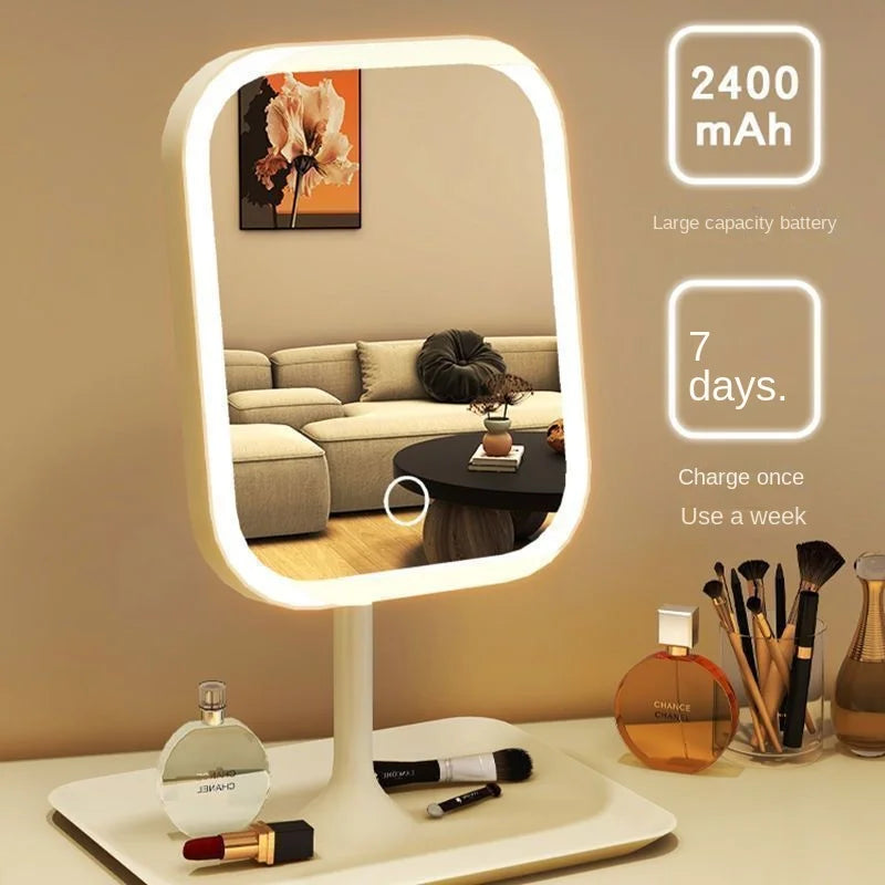 LED Vanity Mirror with 3-Color Lighting – Desktop Makeup Mirror