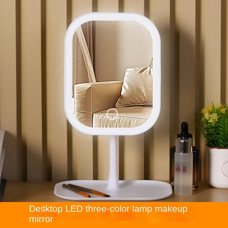 LED Vanity Mirror with 3-Color Lighting – Desktop Makeup Mirror