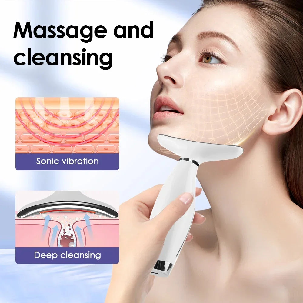 Portable 7-Color LED Neck & Face Lifting Massager