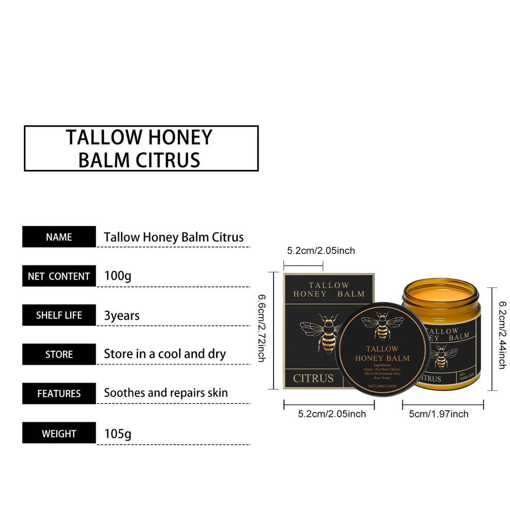 Tallow Honey Glow Cream – Deep Hydration & Skin Firming