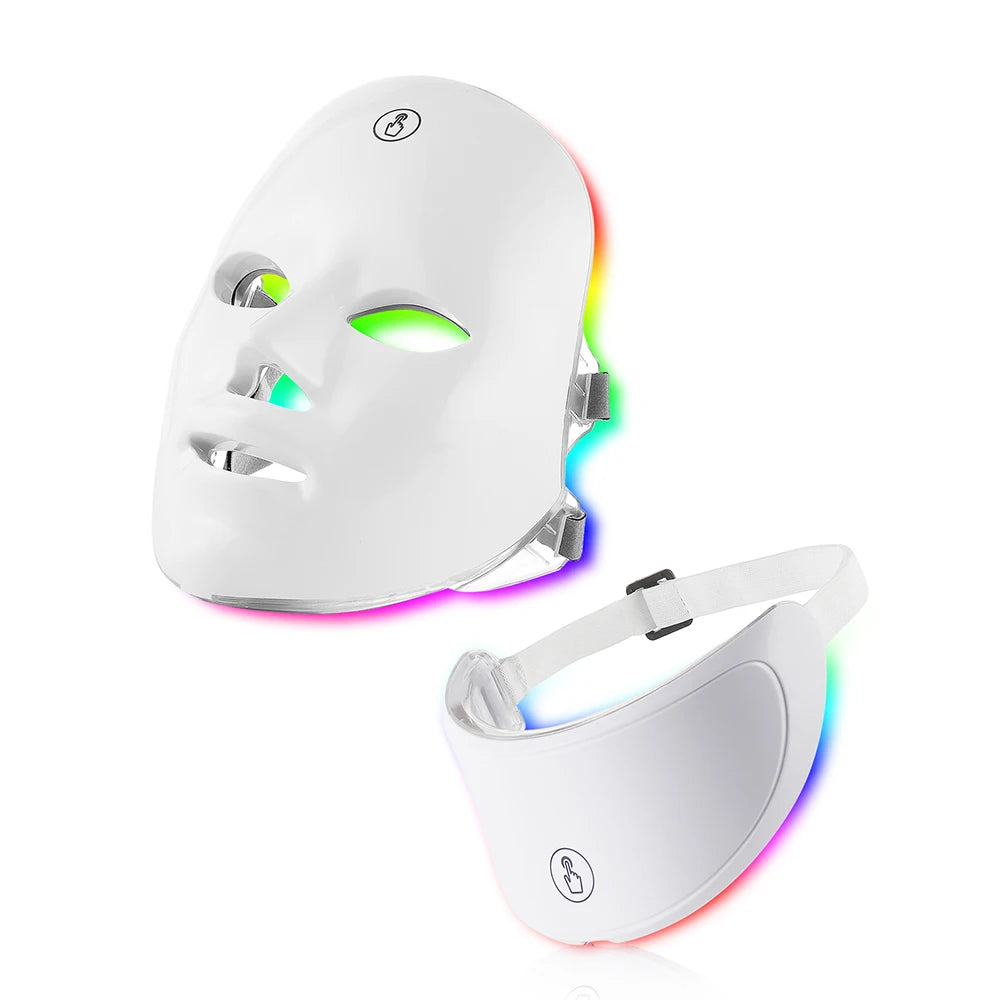 7-Color LED Light Therapy Facial & Neck Mask
