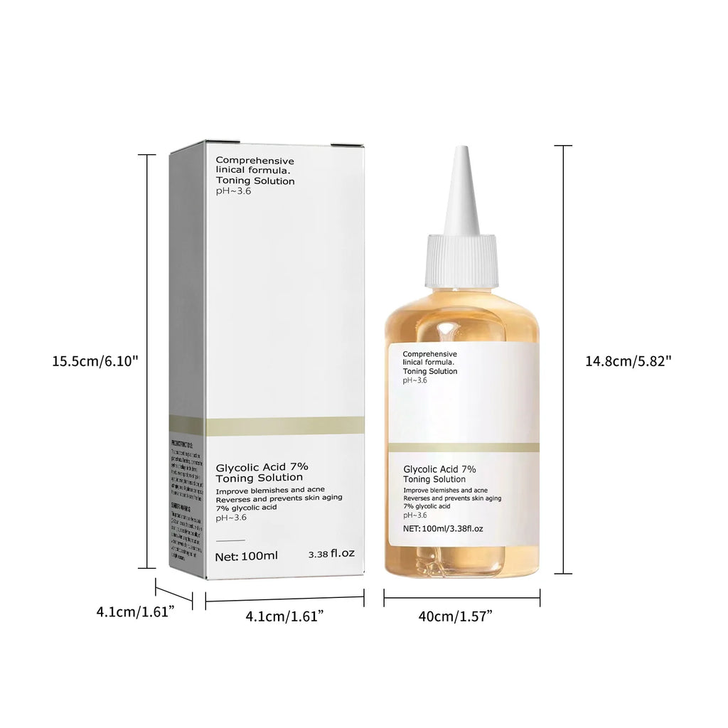 Glycolic Acid 7% Toning Solution – Acne & Skin Renewal Toner 100ml