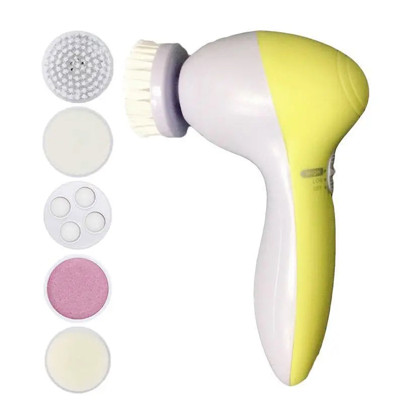 Electric 5-in-1 Facial Cleansing Brush & Massager