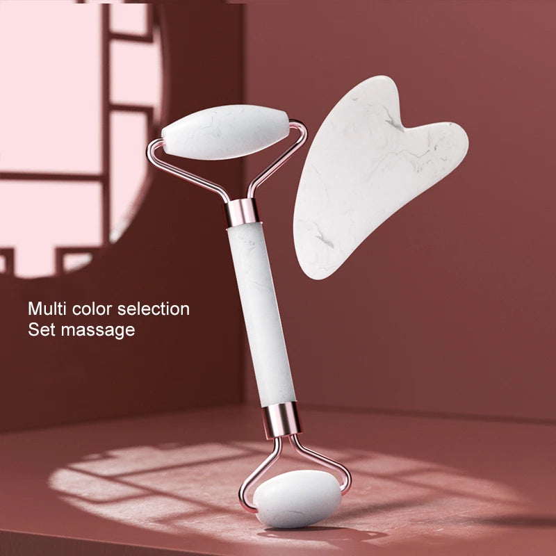 Face & Neck Resin Roller Gua Sha Set – Lymphatic Drainage Massage