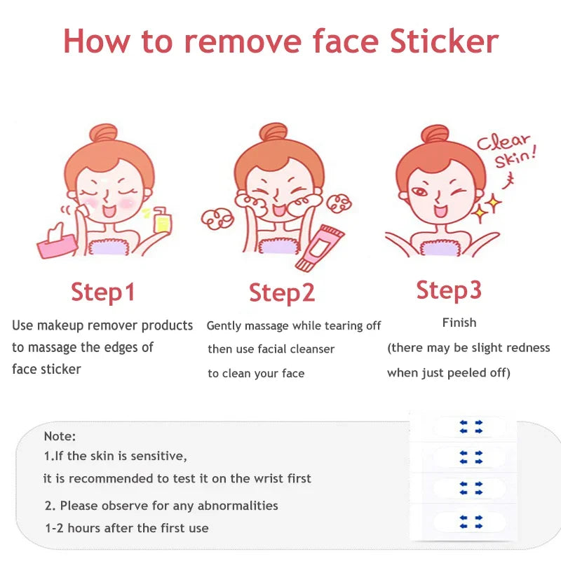 Invisible V-Lift Face Tape – Instant Chin & Jaw Slimming Patches
