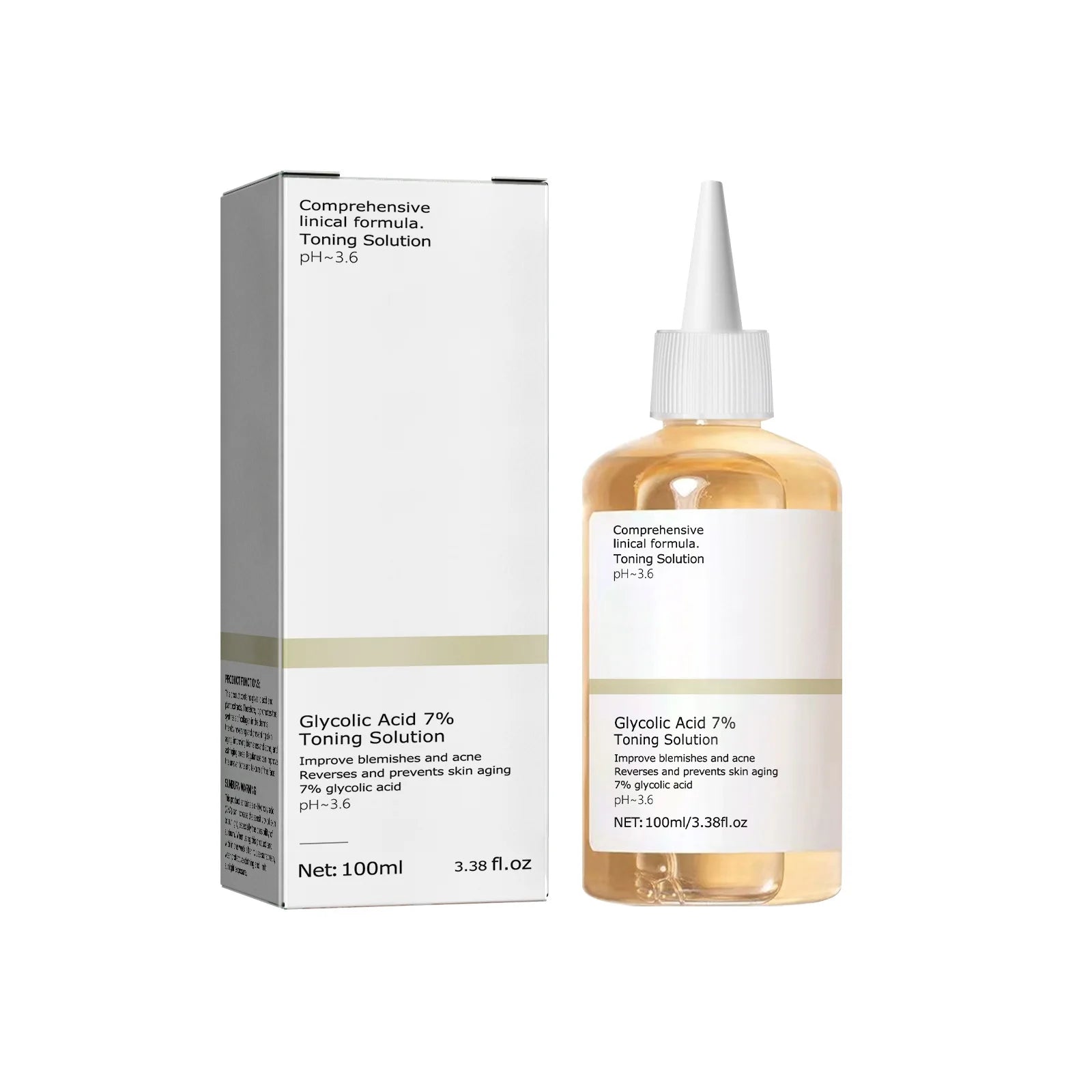 Glycolic Acid 7% Toning Solution – Acne & Skin Renewal Toner 100ml