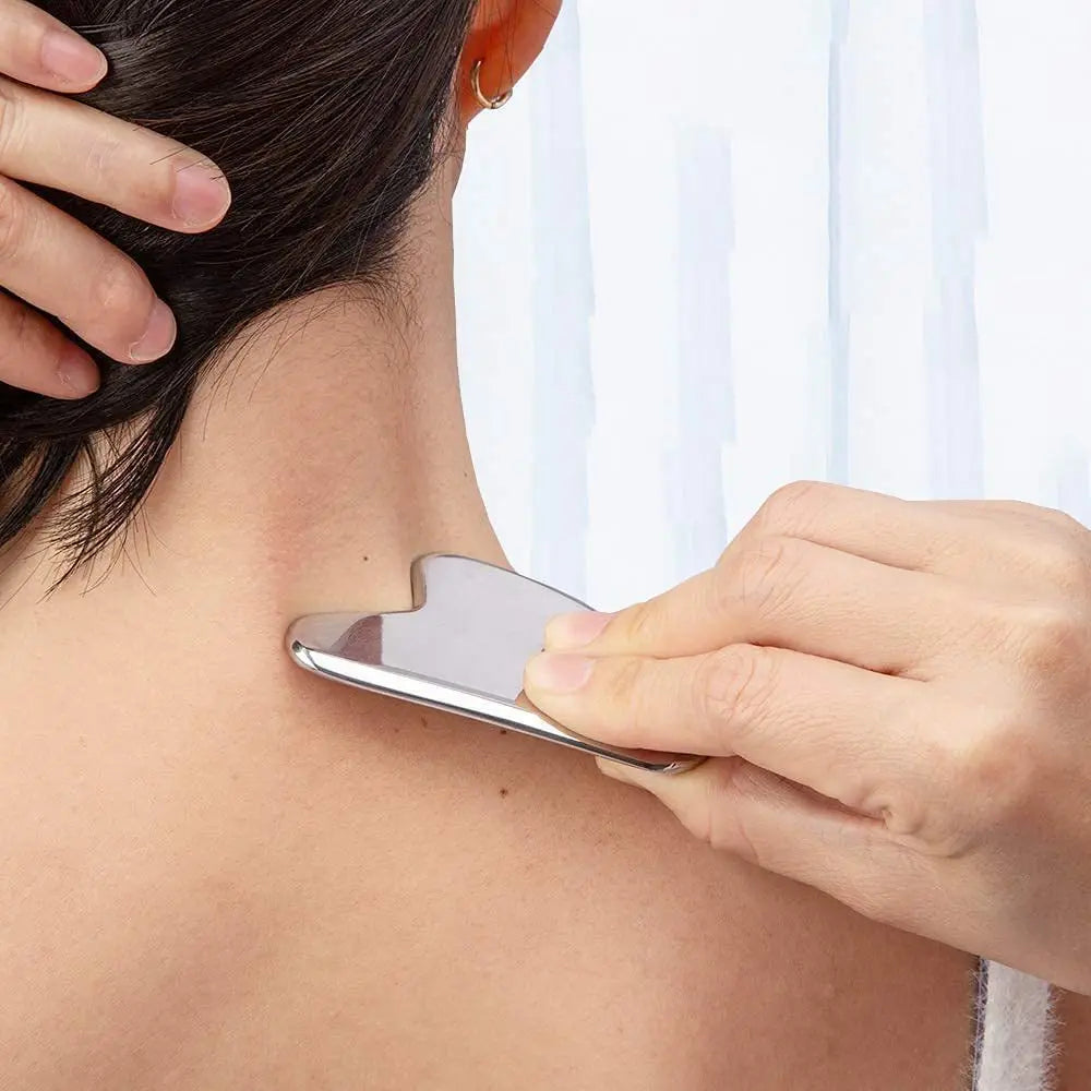 Stainless Steel Gua Sha Scraper – Face, Neck & Body