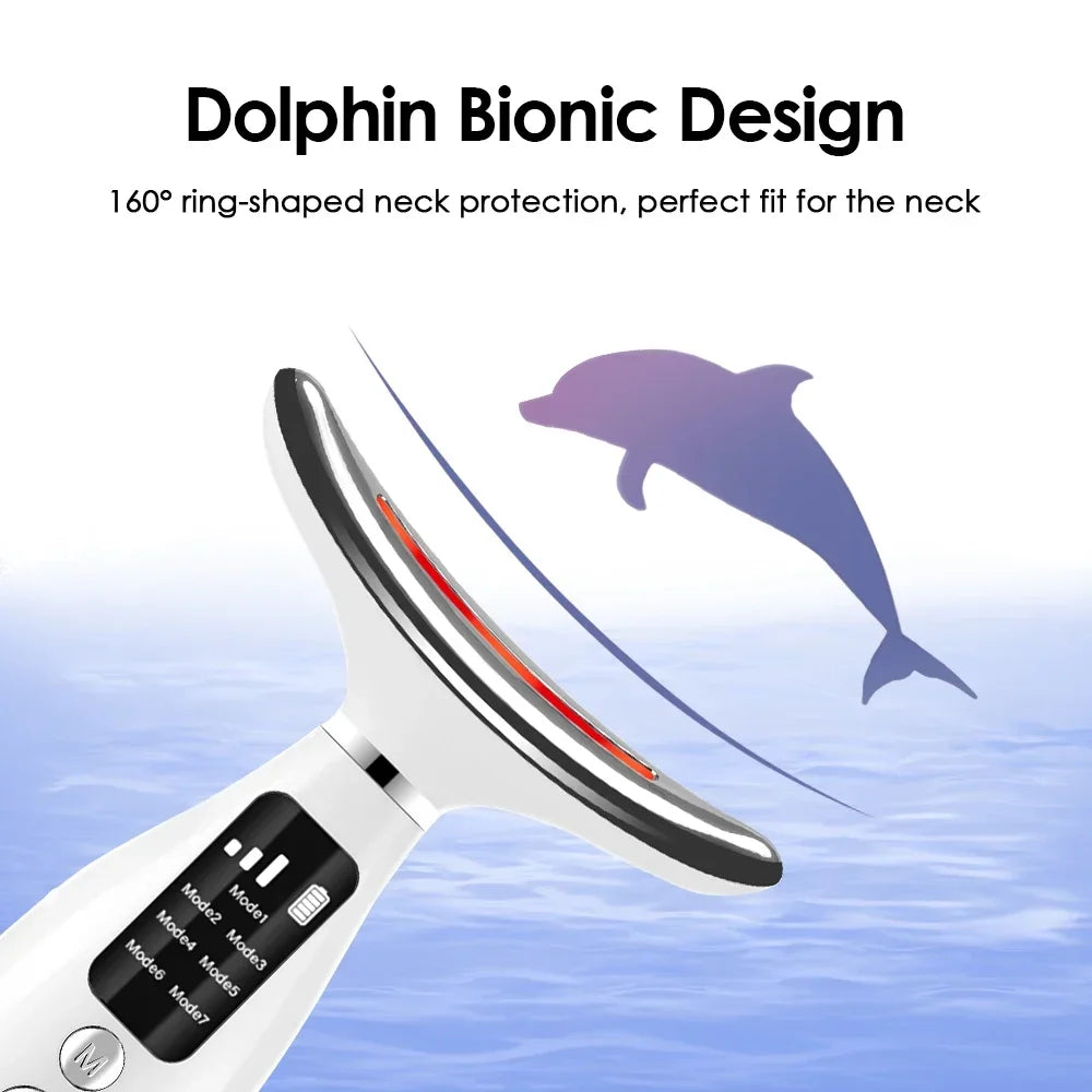 Portable 7-Color LED Neck & Face Lifting Massager
