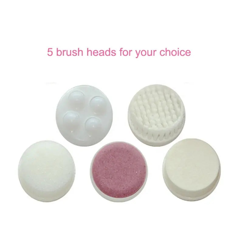 Electric 5-in-1 Facial Cleansing Brush & Massager