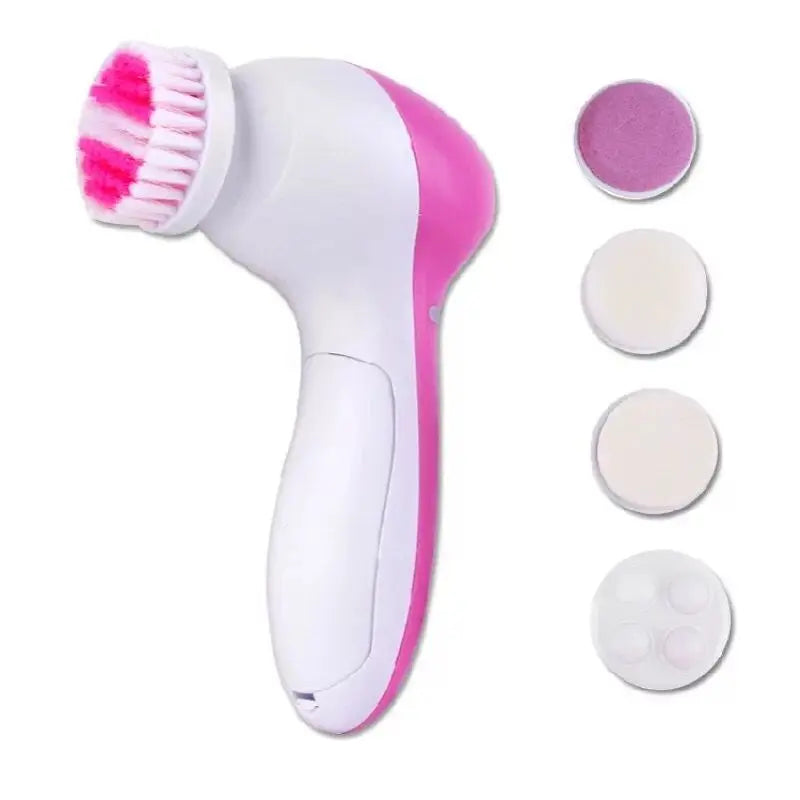 Electric 5-in-1 Facial Cleansing Brush & Massager