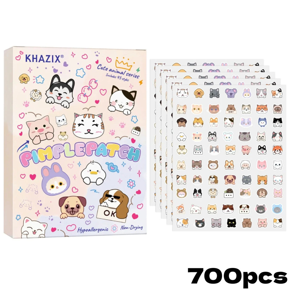 600pc Cartoon Cat Acne Patches – Ultra-Thin Hydrocolloid Dots