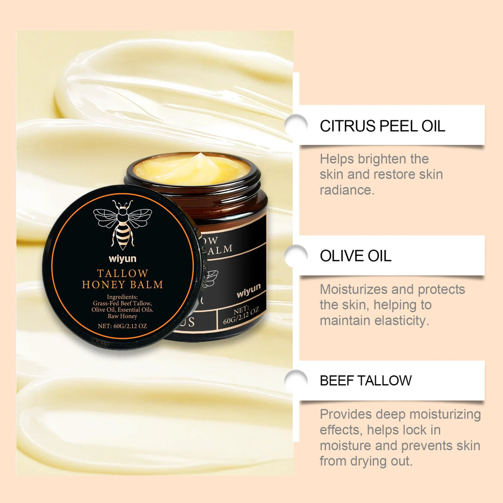 Tallow Honey Glow Cream – Deep Hydration & Skin Firming