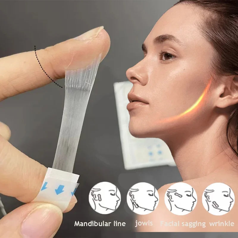 Invisible V-Lift Face Tape – Instant Chin & Jaw Slimming Patches