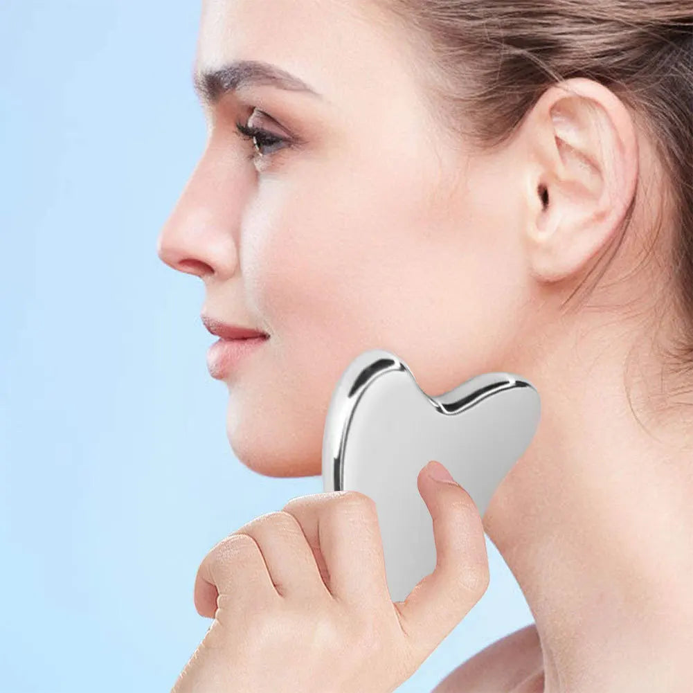 Stainless Steel Gua Sha Scraper – Face, Neck & Body