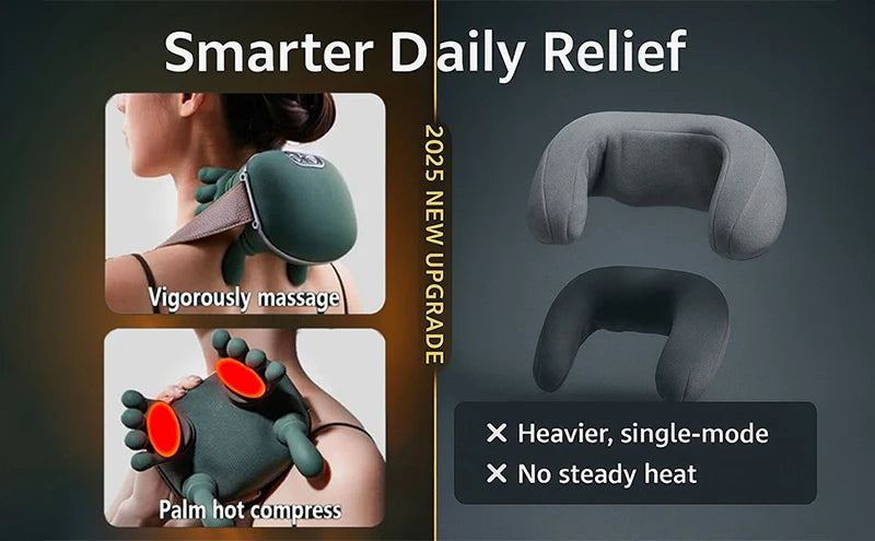 Bionic Neck & Shoulder Kneading Massager – 3-Level Heat