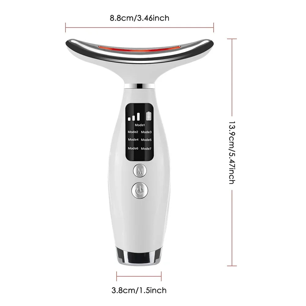 Portable 7-Color LED Neck & Face Lifting Massager
