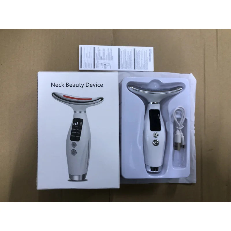 Portable 7-Color LED Neck & Face Lifting Massager