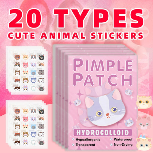 600pc Cartoon Cat Acne Patches – Ultra-Thin Hydrocolloid Dots