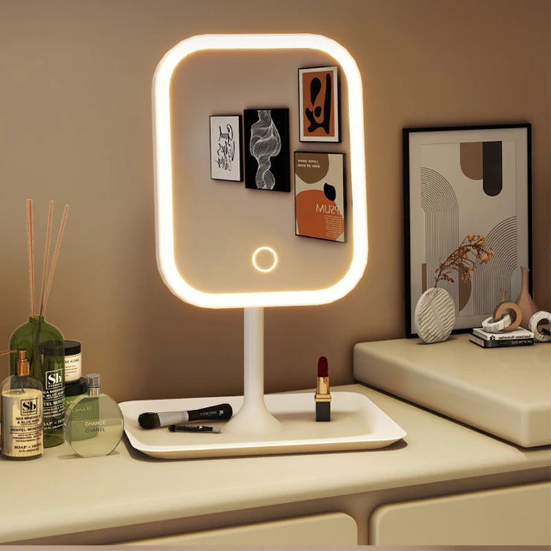 LED Vanity Mirror with 3-Color Lighting – Desktop Makeup Mirror