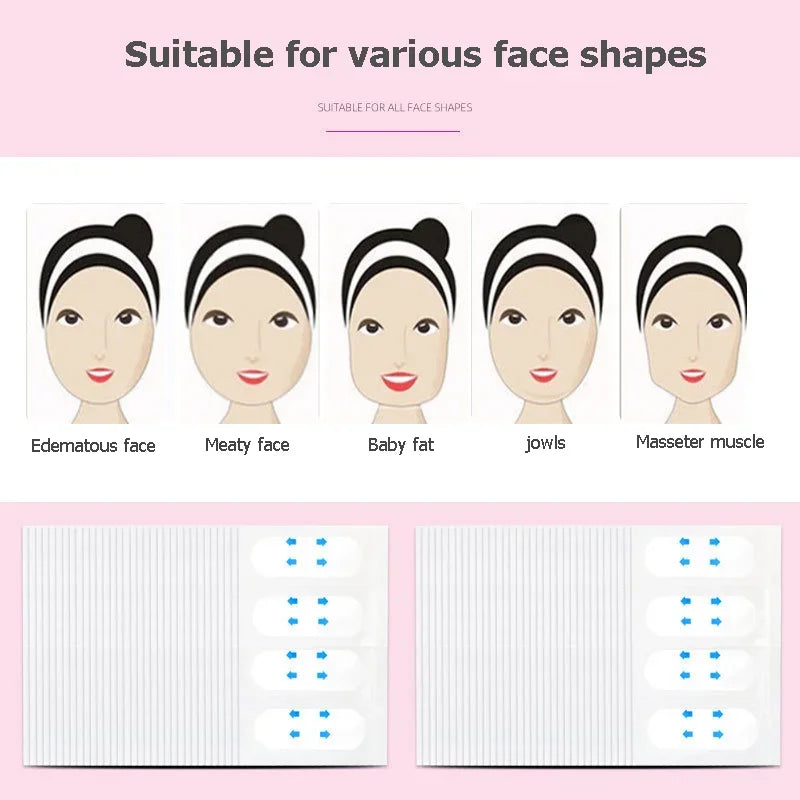 Invisible V-Lift Face Tape – Instant Chin & Jaw Slimming Patches