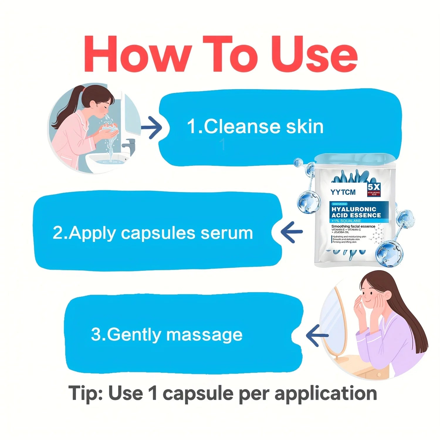 Hyaluronic Acid Glow Capsule Essence – 30 Capsules