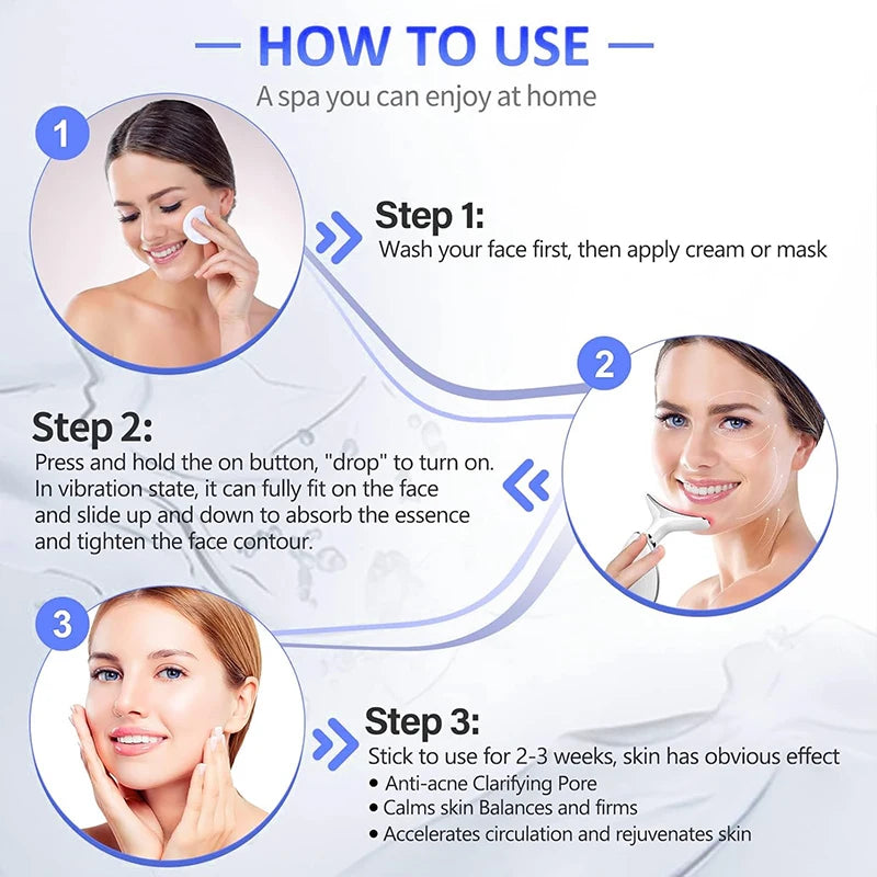 7-Color LED Neck & Face EMS Lifting Wand – Anti-Wrinkle