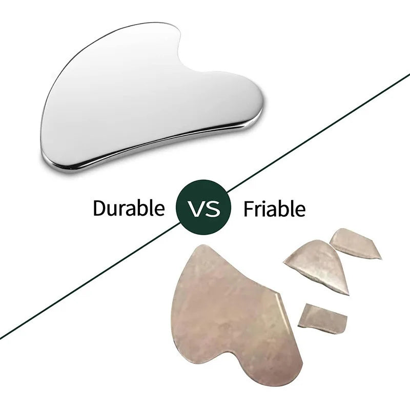 Stainless Steel Gua Sha Scraper – Face, Neck & Body