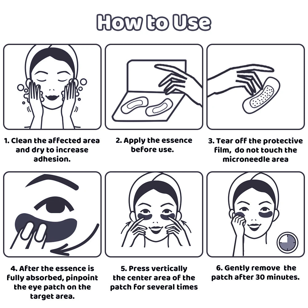 Hyaluronic Acid Microneedle Eye Patches – Anti-Aging & Dark Circles