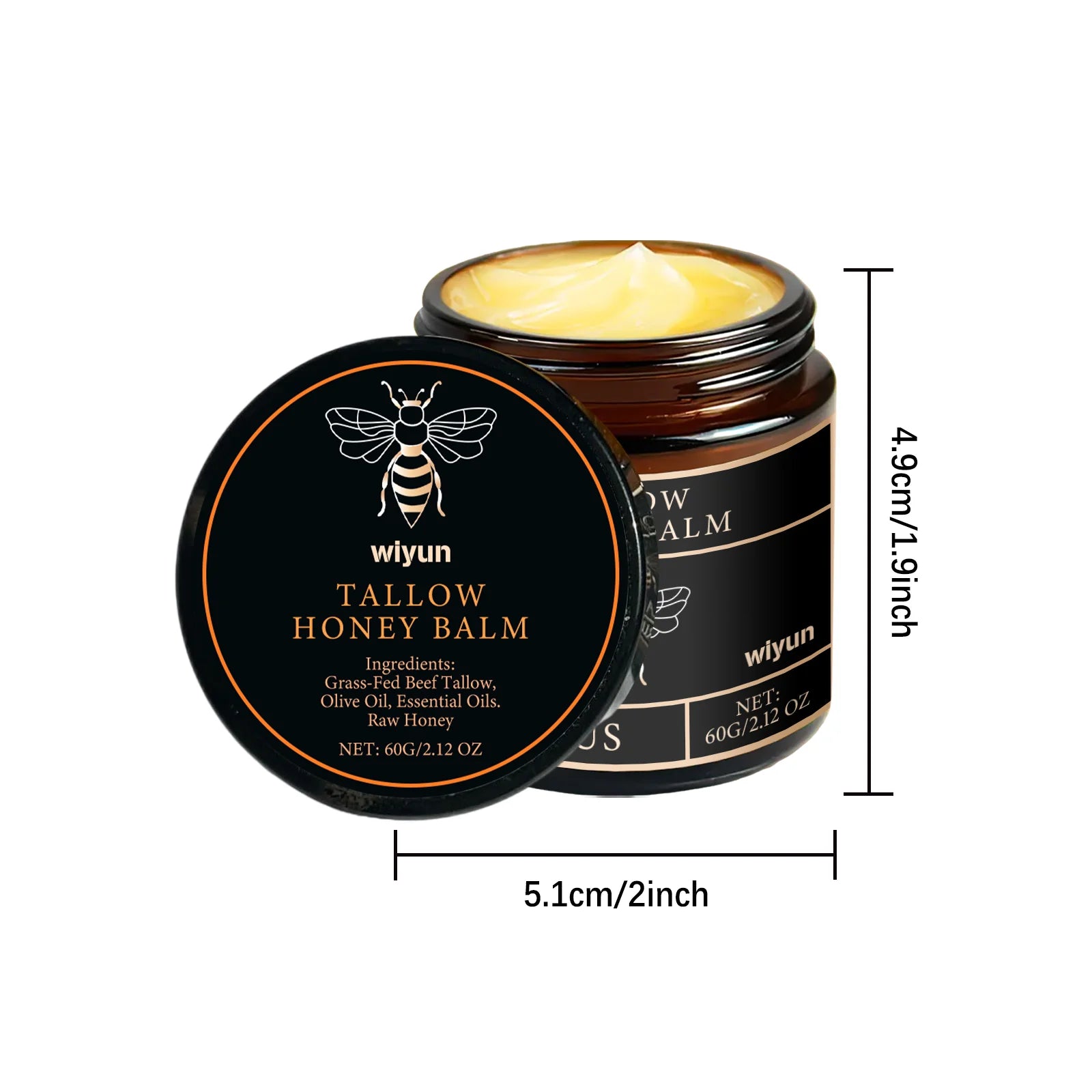 Tallow Honey Glow Cream – Deep Hydration & Skin Firming