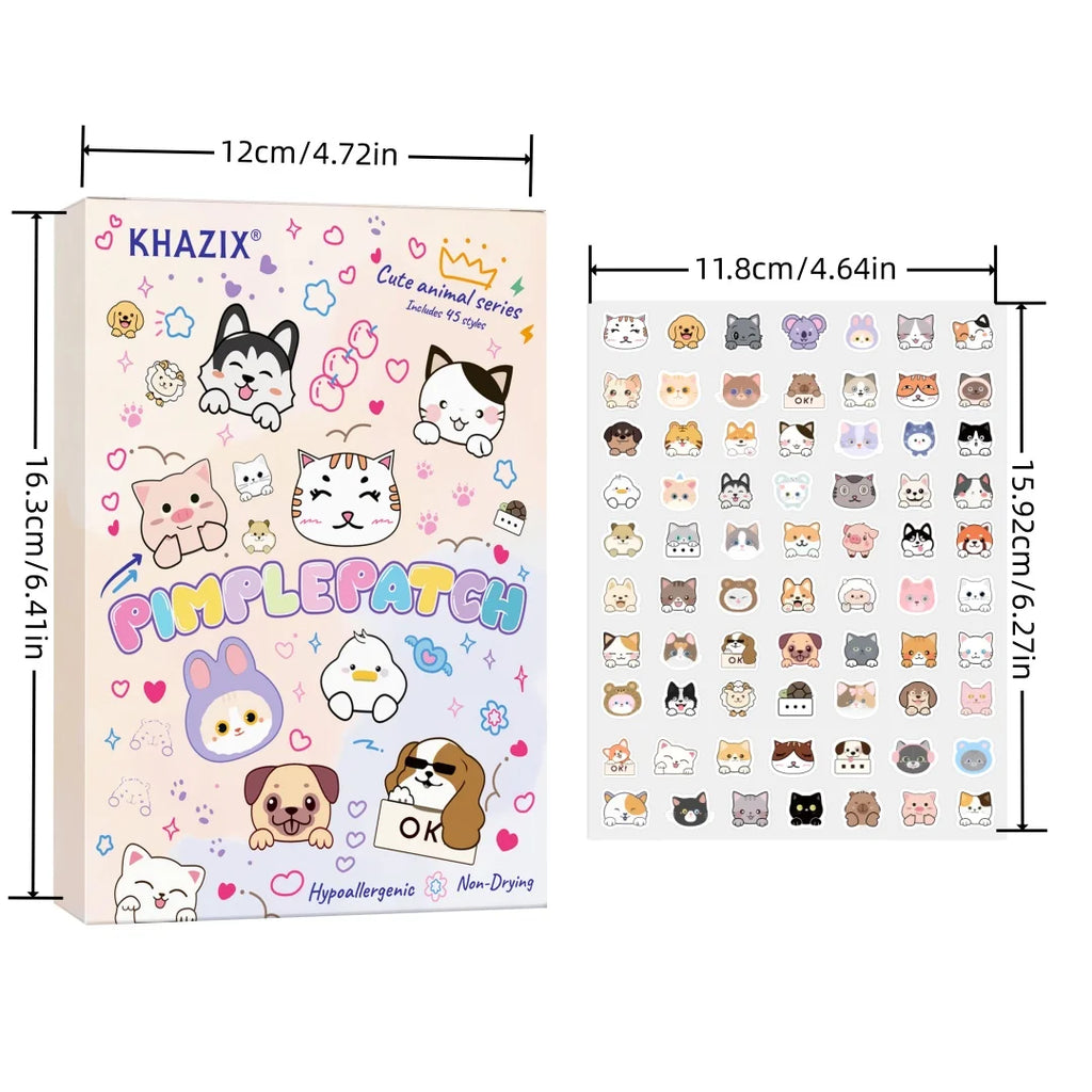 600pc Cartoon Cat Acne Patches – Ultra-Thin Hydrocolloid Dots