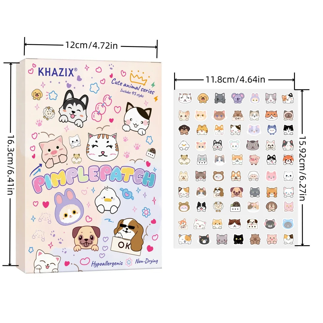 600pc Cartoon Cat Acne Patches – Ultra-Thin Hydrocolloid Dots