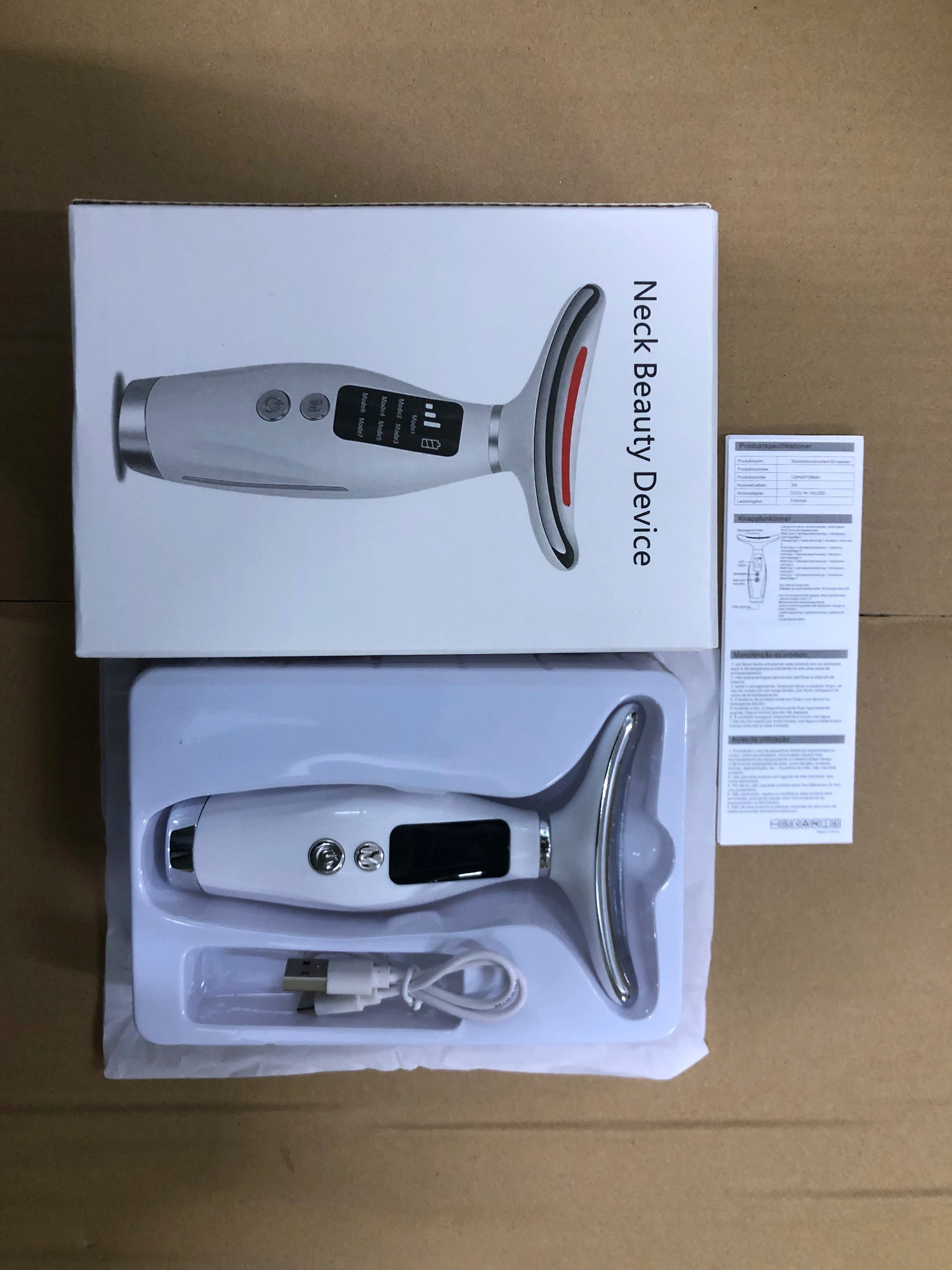 Portable 7-Color LED Neck & Face Lifting Massager