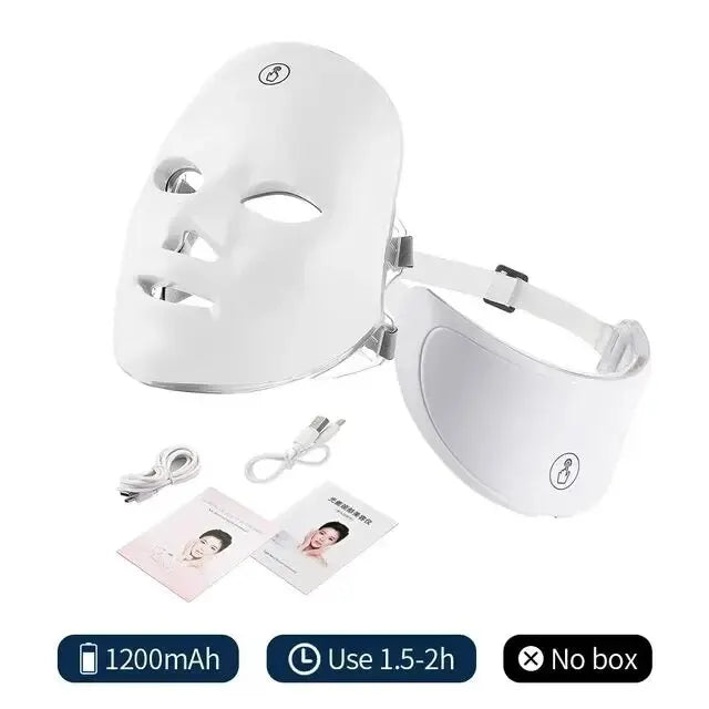 7-Color LED Light Therapy Facial & Neck Mask