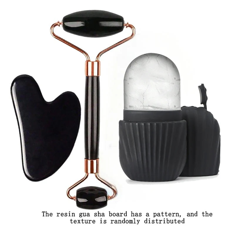 Ice Roller & Gua Sha Facial Set – Pore Tightening & Contouring