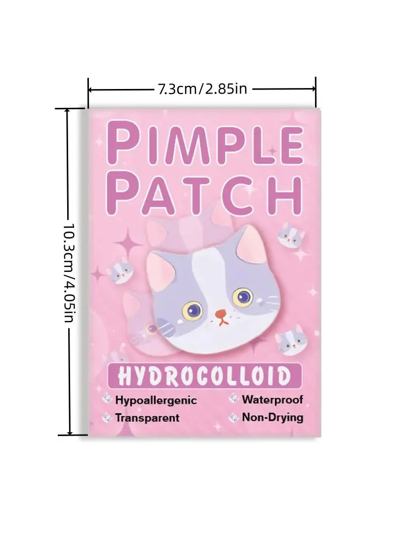 600pc Cartoon Cat Acne Patches – Ultra-Thin Hydrocolloid Dots
