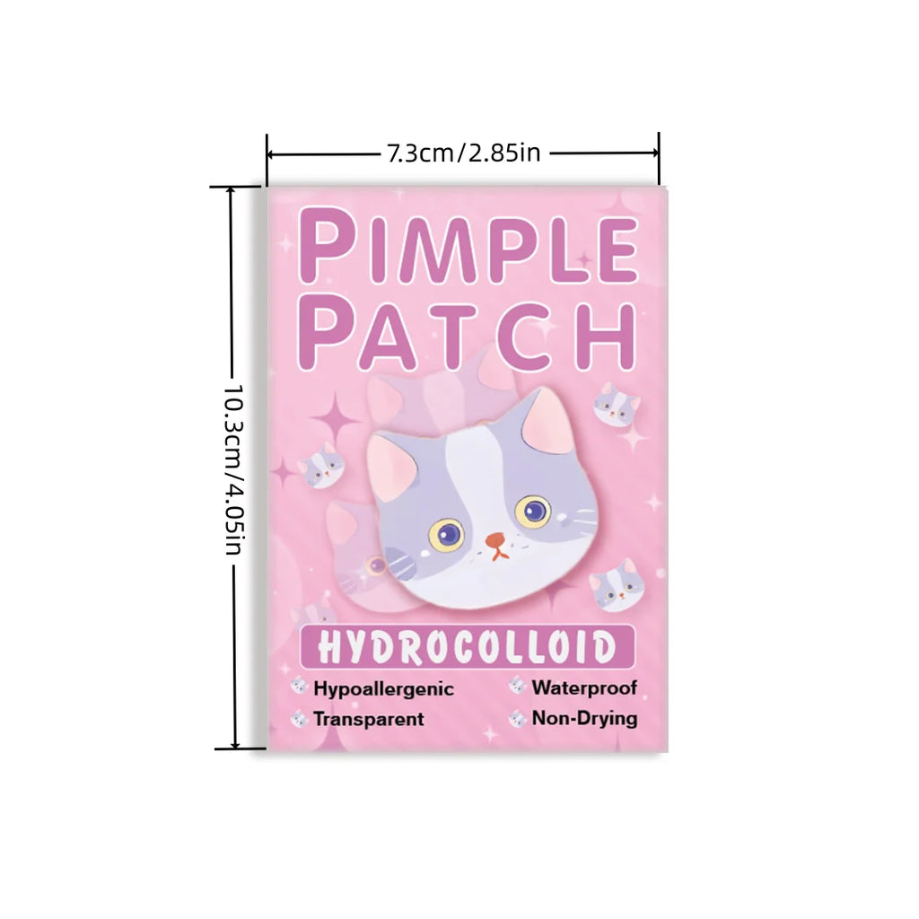 600pc Cartoon Cat Acne Patches – Ultra-Thin Hydrocolloid Dots