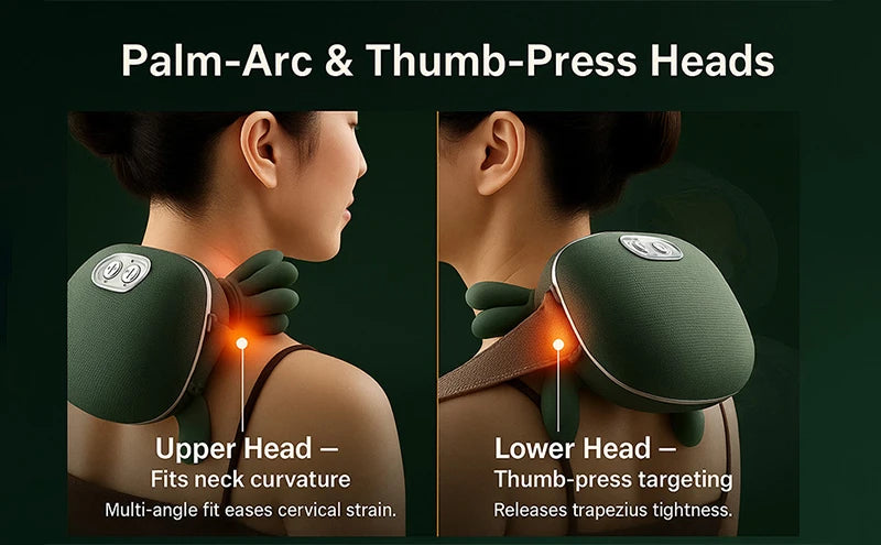 Bionic Neck & Shoulder Kneading Massager – 3-Level Heat